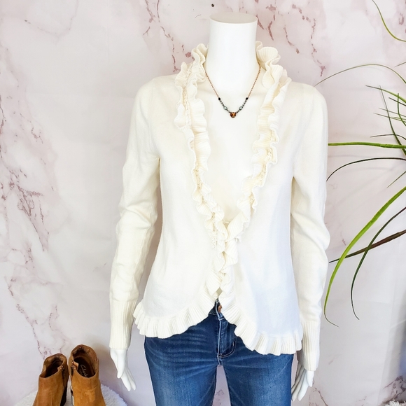 White House Black Market Sweaters - White House Black Market angora blend cardigan